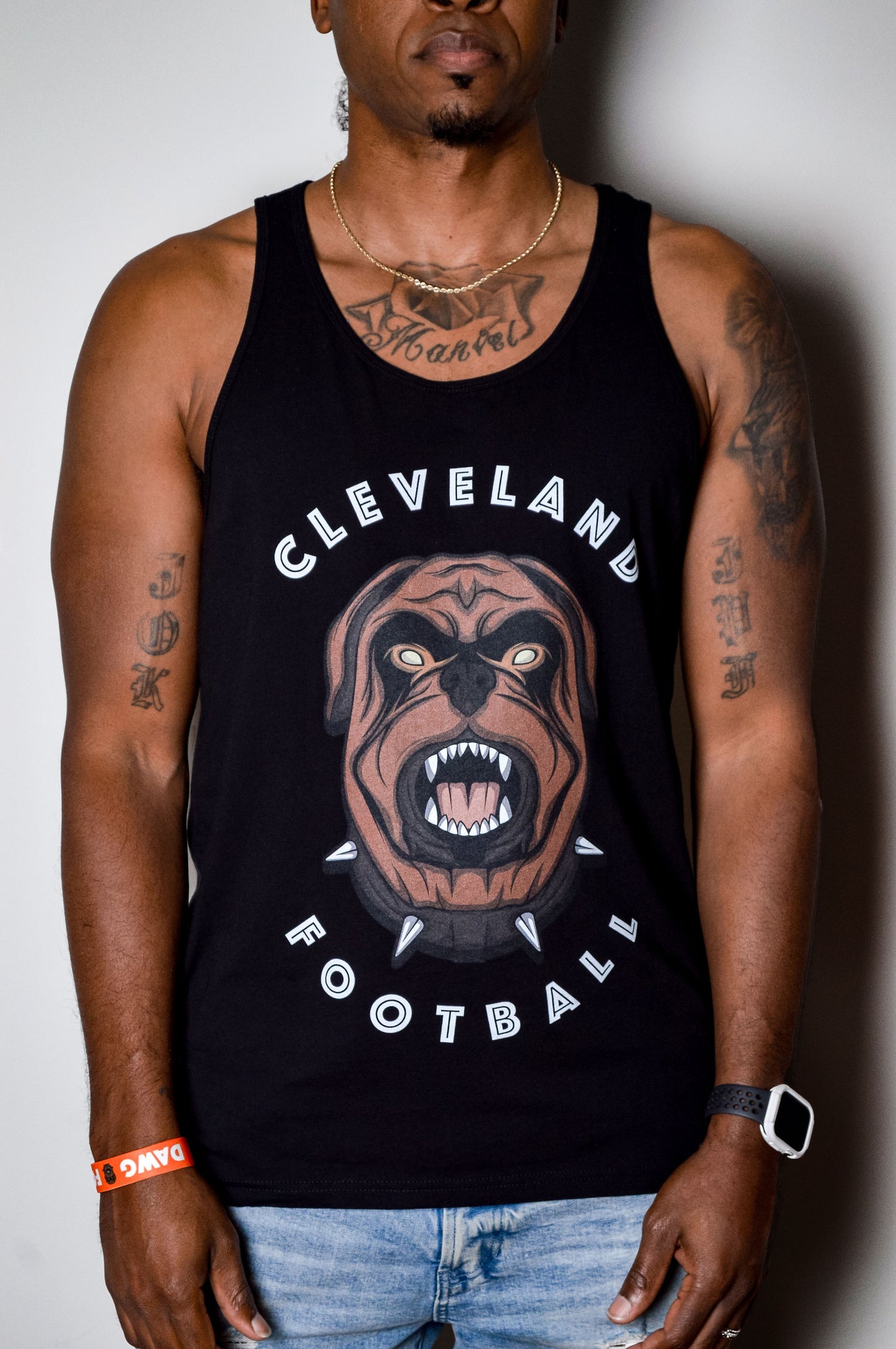 Dawg Food Slim Fit Black Tank Top